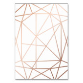 シックバラ金ゴールドとネイビーブルージオメトリック テーブルナンバー (裏面)