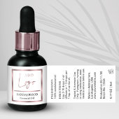 シックバラ金ゴールドエッセンシャル油スモールスポイトボトル ラベル