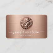 シックバラ金ゴールドカメオ美しい、ヘアスキンケア 名刺 (正面)