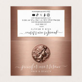 シックバラ金ゴールドカメオ美しい、ヘアスキンケア 名刺 (外部フラット)