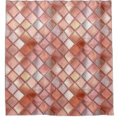 シックバラ金ゴールドグラムタイル シャワーカーテン (正面)