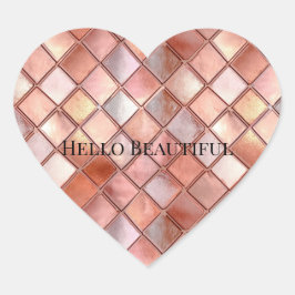 シックバラ金ゴールドグラムタイル ハートシール