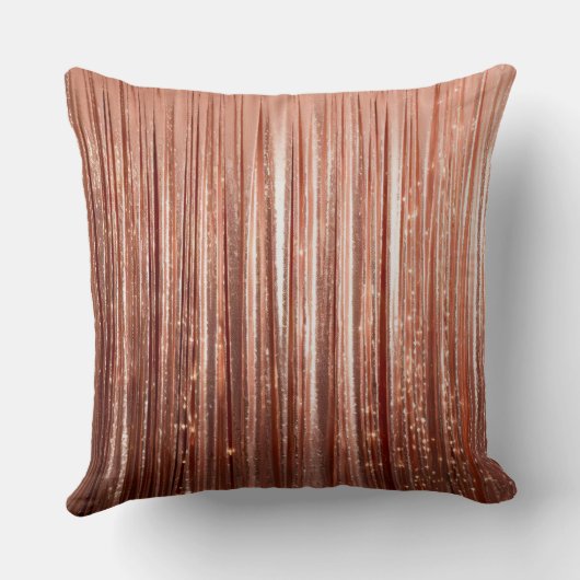 シックバラ金ゴールドグラムティンセルストライプクリスマス クッション (裏面)