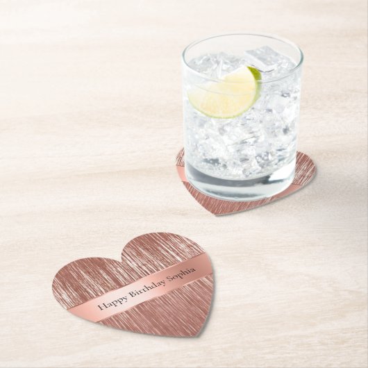 シックバラ金ゴールドグラムティンセルストライプクリスマス ペーパーコースター (インサイチュ)