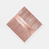 シックバラ金ゴールドグラムティンセルストライプズ スタンダードランチョンナプキン (角)