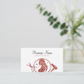 シックバラ金ゴールドグリッターウーマンヘアドレッサー 予約カード (スタンド正面)