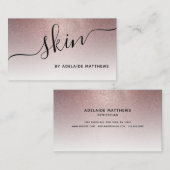 シックバラ金ゴールドグリッターエステティシャン肌質 名刺 (正面/裏面)