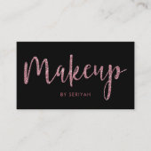 シックバラ金ゴールドグリッターオンブラックメイクアップアーティスト 名刺 (正面)