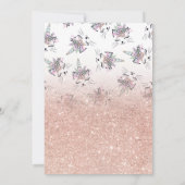 シックバラ金ゴールドグリッターカテコールズキンセアニラ 招待状 (裏面)