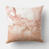 シックバラ金ゴールドグリッターグラデーションピンクグリッター大理石 クッション (裏面)