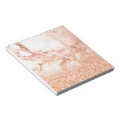 シックバラ金ゴールドグリッターグラデーションピンクグリッター大理石 ノートパッド (アングル)