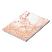 シックバラ金ゴールドグリッターグラデーションピンクグリッター大理石 ノートパッド (回転)