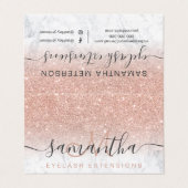 シックバラ金ゴールドグリッターグラデーション大理石眼アフターケア 名刺 (外部フラット)