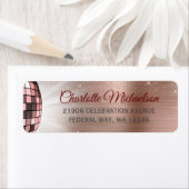 シックバラ金ゴールドグリッターグラムディスコパーティーアドレス ラベル (インサイチュ)