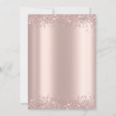 シックバラ金ゴールドグリッタースパークルズ50th誕生日 招待状 (裏面)