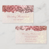 シックバラ金ゴールドグリッタースパークル 名刺 (正面/裏面)