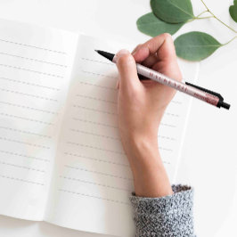 シックバラ金ゴールドグリッタードリップラグジュアリー 黒ボールペン