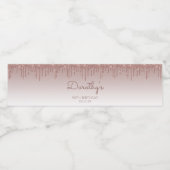 シックバラ金ゴールドグリッタードリップ90thバースデーパーティー ペットボトルラベル (シングルラベル)