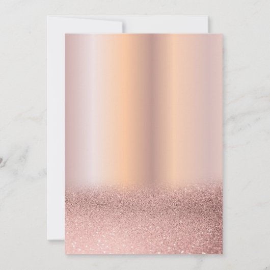 シックバラ金ゴールドグリッターフラワーズクラウンキンセアニラ 招待状 (裏面)