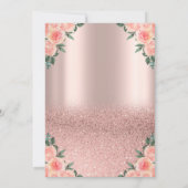 シックバラ金ゴールドグリッターフラワーズ50thバースデーパーティー 招待状 (裏面)