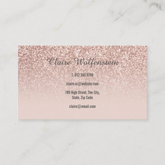 シックバラ金ゴールドグリッタープロフェッショナル 名刺 (裏面)