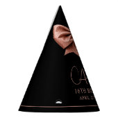 シックバラ金ゴールドグリッターボウスウィート16誕生日 パーティーハット (左)