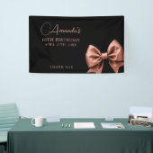 シックバラ金ゴールドグリッターボウスウィート16誕生日 横断幕 (トレードショー)