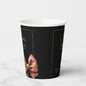 シックバラ金ゴールドグリッターボウスウィート16誕生日 紙コップ (左)