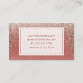 シックバラ金ゴールドグリッターメークアップアーティスト美容師 名刺 (裏面)