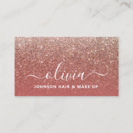 シックバラ金ゴールドグリッターメークアップアーティスト美容師 名刺