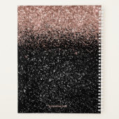 シックバラ金ゴールドグリッターモノグラム名2022 プランナー手帳 (裏面)