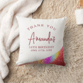 シックバラ金ゴールドグリッターレインボースウィート16誕生日 クッション (ブランケット)