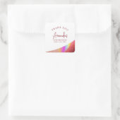 シックバラ金ゴールドグリッターレインボースウィート16誕生日 スクエアシール (バッグ)