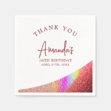 シックバラ金ゴールドグリッターレインボースウィート16誕生日