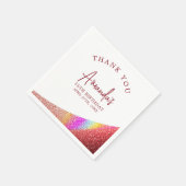 シックバラ金ゴールドグリッターレインボースウィート16誕生日 スタンダードカクテルナプキン (角)