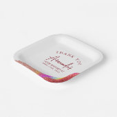 シックバラ金ゴールドグリッターレインボースウィート16誕生日 ペーパープレート (傾斜あり)