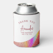 シックバラ金ゴールドグリッターレインボースウィート16誕生日 缶クーラー (缶裏面)