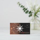 シックバラ金ゴールドグリッター写真テンプレート銀河系スターズ 名刺 (スタンド正面)