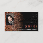 シックバラ金ゴールドグリッター写真テンプレート銀河系スターズ 名刺 (裏面)