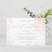 シックバラ金ゴールドグリッター赤面ピンクスイグラデーションート16 招待状 (スタンド正面)