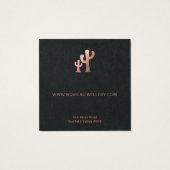 シックバラ金ゴールドサボテンのイヤリング表示カード (裏面)