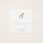 シックバラ金ゴールドサボテンのイヤリング表示カード (裏面)