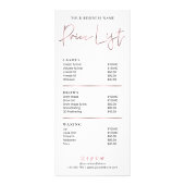 シックバラ金ゴールドサロン価格リスト ラックカード (正面)