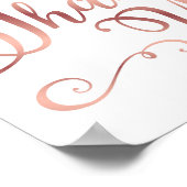 シックバラ金ゴールドサンキューサインプリント ポスター (角)