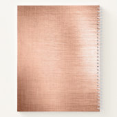 シックバラ金ゴールドスクリプトモノグラム ノートブック (裏面)