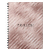 シックバラ金ゴールドストライプ ノートブック (正面)