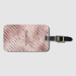 シックバラ金ゴールドストライプ ラゲッジタグ