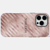 シックバラ金ゴールドストライプ Case-Mate iPhoneケース (裏面 (横))