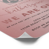 シックバラ金ゴールドスパークルグリッタードリップスビジネスオープン ポスター (角)