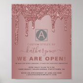 シックバラ金ゴールドスパークルグリッタードリップスビジネスオープン ポスター (正面)